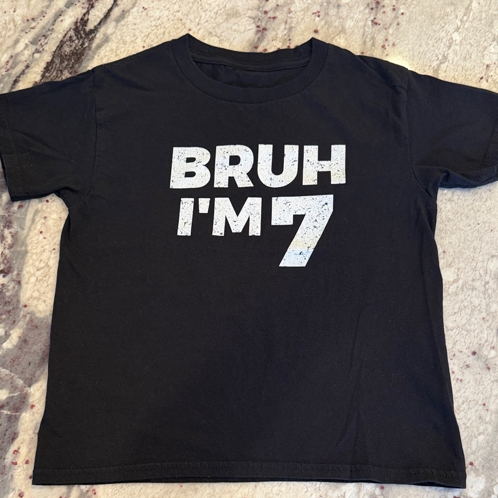 Bruh I’m 7 boys graphic tee